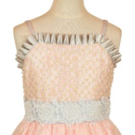 ピンク グラスオーガンジードレス 150
