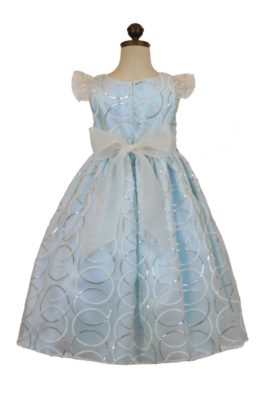 ペールブルー リング刺繍ドレス 120